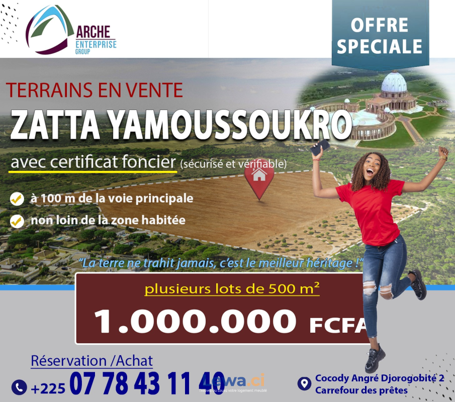 Image principale du bien : TERRAINS DISPONIBLES À ZATTA – YAMOUSSOUKRO